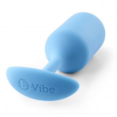 Голубая пробка для ношения B-vibe Snug Plug 3 - 12,7 см.