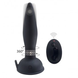 Черный анальный вибростимулятор Remote Control Anal Plug - 17,5 см.