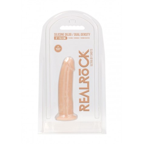 Телесный фаллоимитатор без мошонки Silicone Dildo Without Balls - 15,3 см.