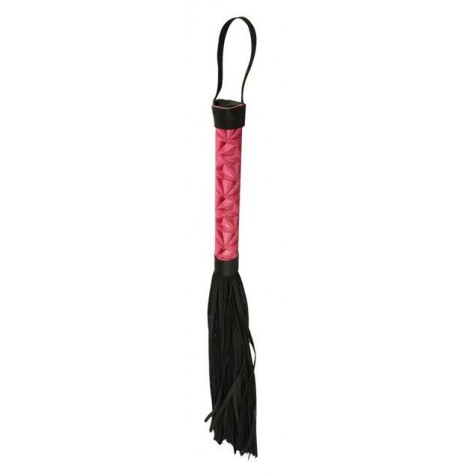 Аккуратная плетка с розовой рукоятью Passionate Flogger - 39 см.